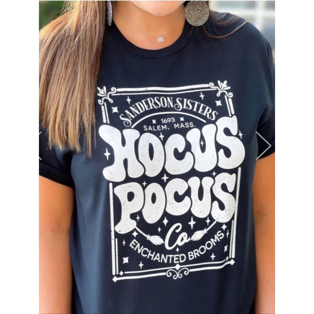NWT Hocus Pocus Sanderson Sisters Graphic Tee XL Black 3679-CT